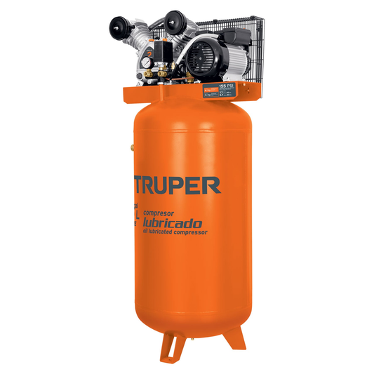 COMPRESOR DE AIRE, DE BANDA, 180L, 4HP, VERT, 220V, TRUPER